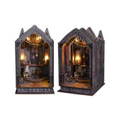 Night Player Booknook Diorama Miniature Wooden Art House DIY Assembly Model with Lights Christmas Gift